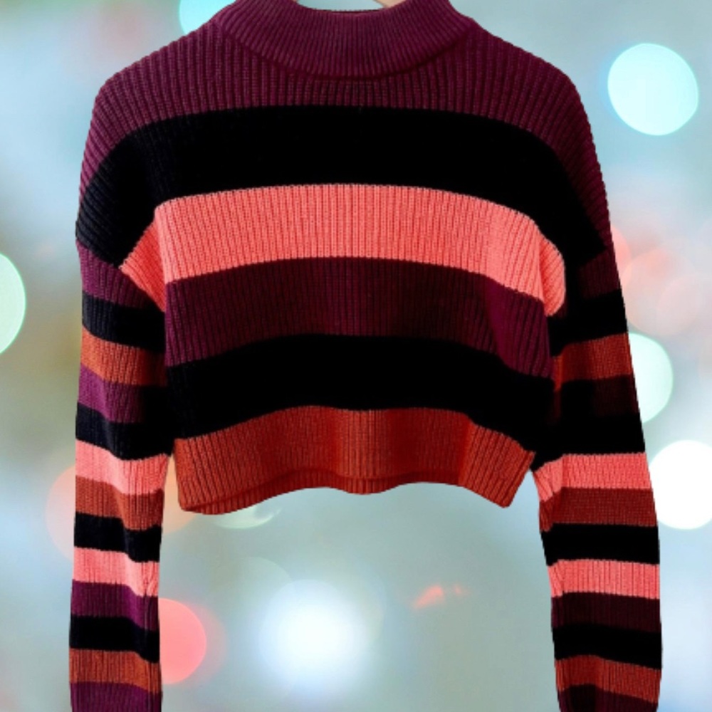 Express cropped knit sweater XL